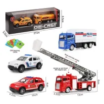 Auto metalowe z kartami 2 szt MIX Merkpol