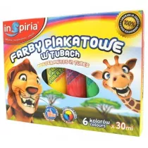InSpiria Farby plakatowe w tubach 6 x 30 ml