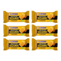 NaturaVena Sezamki z miodem Zestaw 6 x 27 g Bio