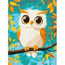 Brushme Malowanie po numerach - Kids Sowa 30x40cm