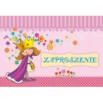 Kukartka Zaproszenie ZZ-054 Urodziny ksiniczka 5 szt.