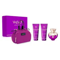 Versace SET  Dylan Purple Pour Femme EDP spray  + SHOWER GEL  +  BODY LOTION  + kosmetyczka