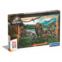 Puzzle 104 el. Maxi Super Kolor Jurrasic World Clementoni