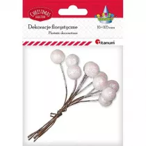 Titanum Drucik z kulk� brokatow� bia�a 15 mm