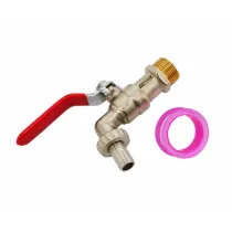 Awtools Kran ogrodowy mosidz niklowany 1/2" gwint zewntrzny 3/4"