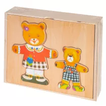 Ukadanka drewniana 30 el. 2 Misie Smily Play