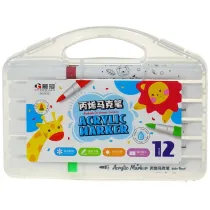 Adar Flamastry akrylowe PVC 12 kolor�w