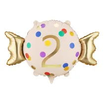 PartyDeco Balon foliowy Cukierek   2  , 61x37 cm, mix  1 op. / 1 szt.