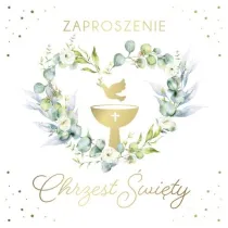 Armin Style ZAPROSZENIE CHRZEST 130X130 Z KOP AS ZP-105 OP10