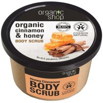 Organic Shop Organic Cinnamon & Honey Body Scrub peeling do ciała na bazie ekstraktu z cynamonu, organicznego miodu i naturalnego cukru 250 ml