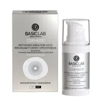 BasicLab _Complementis peptydowy krem pod oczy redukujcy cienie i opuchnicia z 3% kofeiny, 1% kwasu traneksamowego, chryzyn o lekkiej konsystencji Rozjanienie i Nawilenie 15 ml