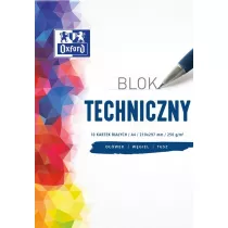 Oxford Blok techniczny A4 250 g biay 10 kartek 20 szt.