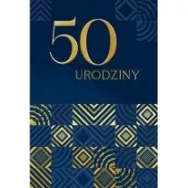 Karnet B6 LUX 50 urodziny, granatowe