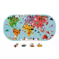 Janod Puzzle do kpieli Mapa wiata 3+