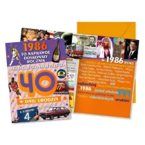 Kukartka Karnet Urodziny 40