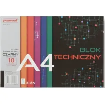 Polsirhurt Blok techniczny A4 Premium czarny 180g 10 arkuszy