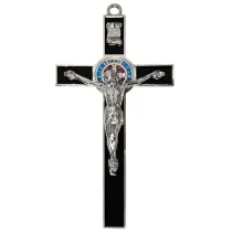 Krzy� czarny metalowy Benedykta 30cm