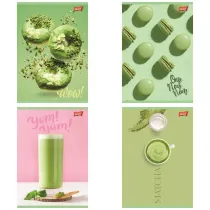 St. Majewski Zeszyt A5 60 kartek kratka. Ok�adka laminowana lakier miejscowy UV 70 g/m2. Green Delicious