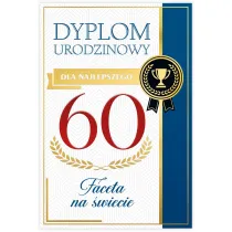Karnet B6 60 Urodziny m�skie, dyplom dla najepszego faceta na �wiecie