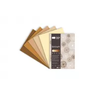 Happy Color Blok Deco Brown, 5 kolorw, A4, 170g, 20 arkuszy 170 g jasnoty 20 kartek