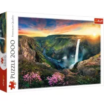 Puzzle 2000 el. Wodospad Haifoss. Islandia Trefl