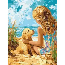 Ideyka Malowanie po numerach - Weso�y piesek 30x40cm