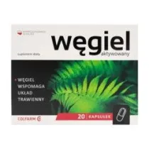Colfarm Wgiel na ukad trawienny Suplement diety 20 kaps.