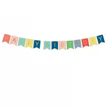 PartyDeco Girlanda Happy Birthday 15x175 cm