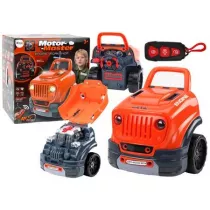 Zestaw majsterkowicza auto pomara�czowe LeanToys