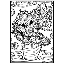 Kolorowanka Welwetowa 29,7x21 Van Gogh S�oneczniki