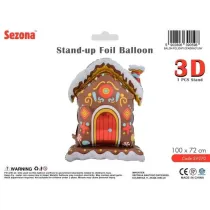 Balon Bo�e Narodzenie Dom z piernika 100x72cm