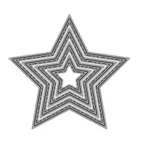 Dalprint Zestaw wykrojnikw - Gwiazdy 12cm x 12cm 4szt