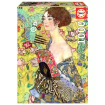 Puzzle 1000 el. Dama z wachlarzem, Gustav Klimt Educa