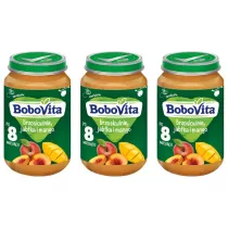 BoboVita Brzoskwinie jabka i mango po 8 miesicu Zestaw 3 x 190 g