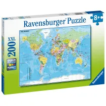 Puzzle 200 el. XXL Mapa �wiata Ravensburger
