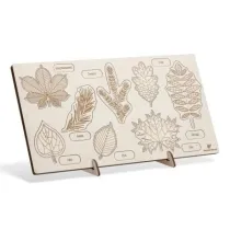 Puzzle drewniane - Co z drzewa spad�o Li�cie Sounds Wood