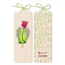 Cozywood Zakadka drewniana Anio z kwiatem
