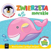 Zwierzta morskie. Kolorowanka z grubym obrysem