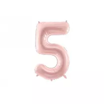 PartyDeco Balon foliowy 5 jasny rowy 72cm