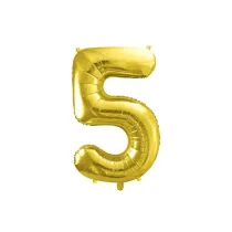 PartyDeco Balon foliowy 5 jasny z�oty 72cm