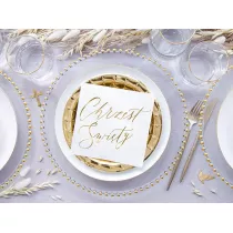PartyDeco Serwetki Chrzest �wi�ty bia�e 33x33cm