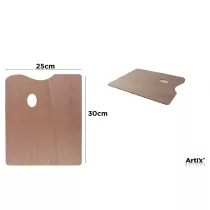 Artix Paleta malarska prostoktna drewniana 30x25cm