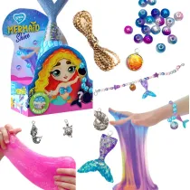 Lovin Zestaw Bransoletka Zawieszki Koraliki Slime Glutek Plastyczny Syrenka 250ml