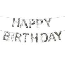 Baner Happy Birthday srebrny 2.2m