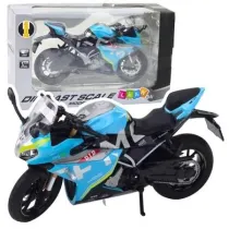 Motocykl metalowy z dwikiem i wiatem 1:12 Leantoys