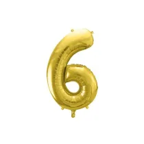 PartyDeco Balon foliowy 6 jasny z�oty 72cm