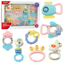 Grzechotki i gryzaki 7 szt LeanToys