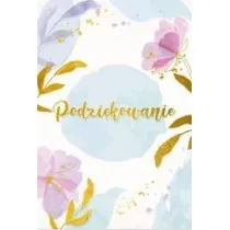 Karnet B6 LUX Podzi�kowanie, kwiaty, z�ocony