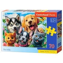 Puzzle 70 el. Pets Selfie Castorland