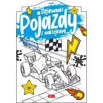 Pojazdy. Kolorowanka z naklejkami